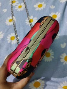 Auto Rickshaw Print Chain Bag