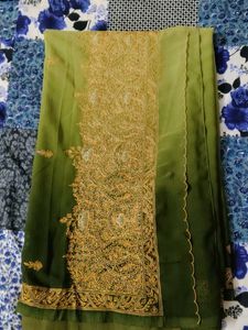 Elegant Green Saree