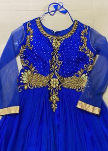 Royal Blue Embellished Anarkali