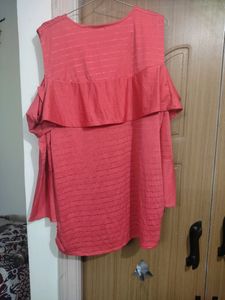 Neon Red Color Top XXL size