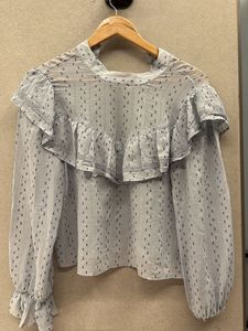 Ruffled Sheer Blouse