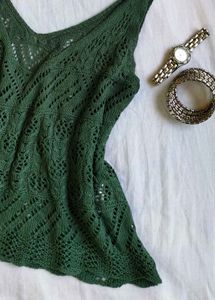 Green Crochet Cami Top