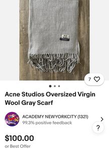Acne Studios Grey Scarf