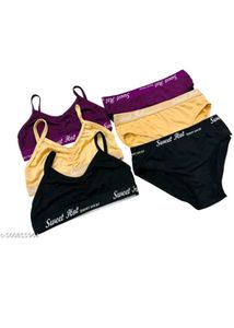 Pack Of Three Sports Bra And Panty