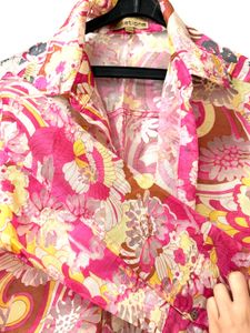 Pink Floral Button-Down Shirt