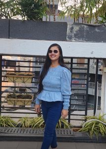 Light Blue Smocked Blouse