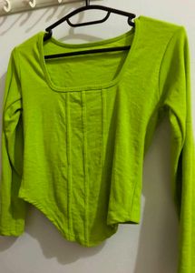 Green Long Sleeve Top