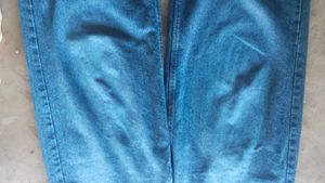 Blue Washed Wide Legged Denim Jeans