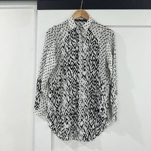 Zara Basic Animal Print Shirt