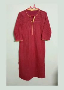 Aurelia Red Striped Kurti - Small Size