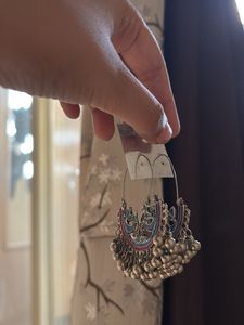 Enamel Jhumka Earrings
