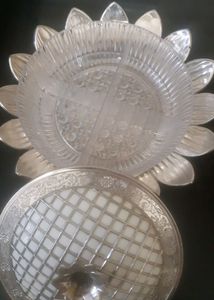 Multi Purpose Tray In Silver Colour Dry Fruit Tray Used