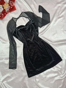 Black Velvet Mini Dress🖤