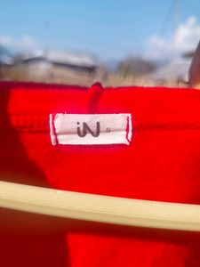 Red Crop Hoodie
