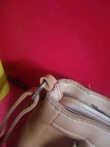 Elettivo Tan Top Handle Bag with Charm