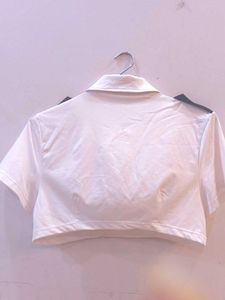 Woman&#39;s Mini Navy Crop Top
