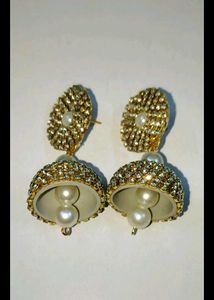 Jhumka earing bridal fancy Stone Rhinestone