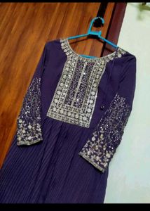 Elegant Purple Ethnic Anarkali Set