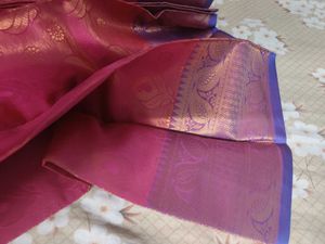 Elegant Pink &amp; Blue Saree
