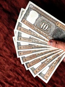 💥✨Rare signed 10 rs old Black boat note✨💥