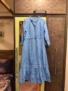 Imported Blue Dress With Minor Problem
