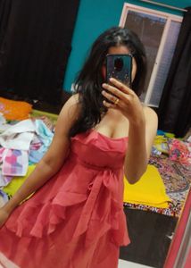 Chic Rust Ruffle Dress