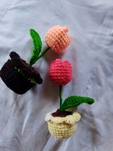 Crochet Tulip Pot