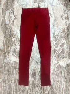 Maroon Stretch Pants | Jegging