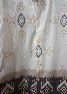 Patterned Button-Down Shirt