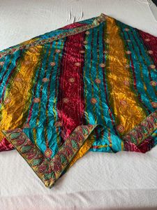 🎊Colourful Crushed Bandhani Saree