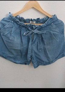 Branded Denim Shorts