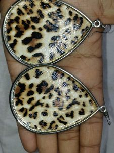Leopard Print Teardrop Earrings