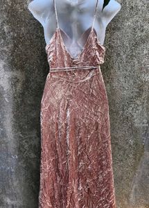 SEXY NUDE WRAP DRESS