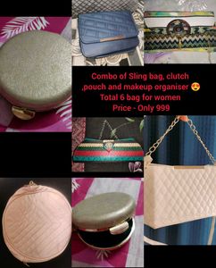 Combo Of 6 Bags For Women 😍(Unused)