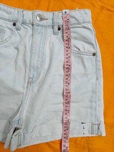 Light Wash High Waisted Denim Shorts