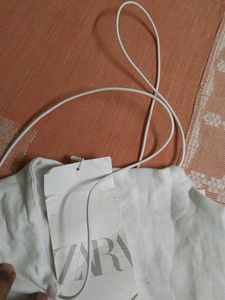 Zara White Crop Top
