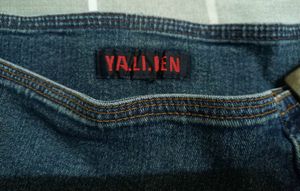 Denim Pleated Mini Skirt with Buckle Detail