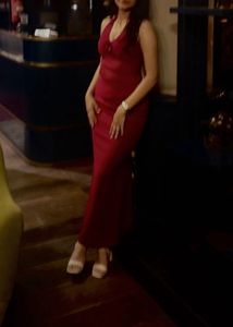 Red Halter Neck Dress