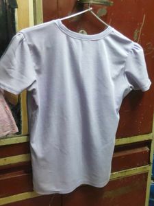 Light Purple Puff Sleeve Tee