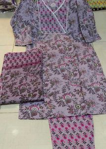 Malmal Cotton Kurti Set For Women