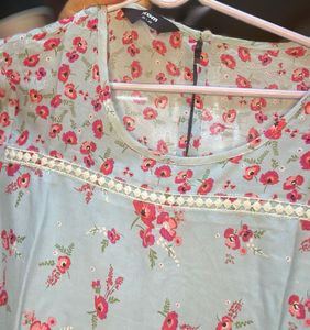 Max Brand Light Soft Rayon Lace Embellished Top