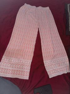 Peach Paisley Palazzo Pants
