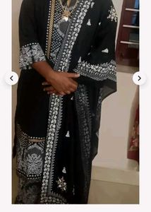 Greyish Black Kurta Set