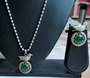 Monalisa stoneJewellery Set in Pure brass