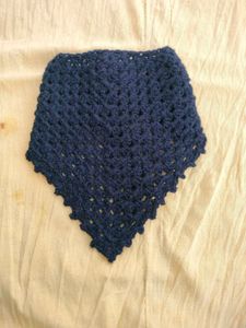 Crochet black bandana headband