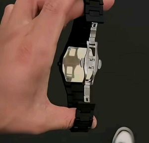 Luxury Black Arabic Dial Watch – Stainless Steel