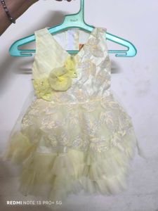 Good Fabric Lemon Yellow Colour Frock