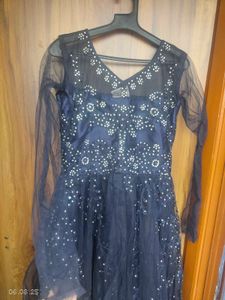 Elegant Navy Blue Ethnic Gown