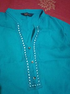 Teal Tunic with Embellishments
