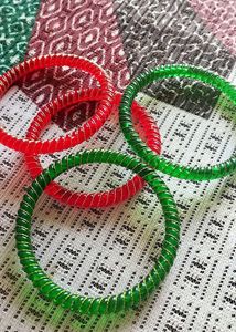 Combo Bangles Red And Green